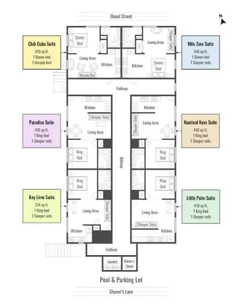 Duval Street Suite W Parking And Heated Pool Key West 0*,  United States